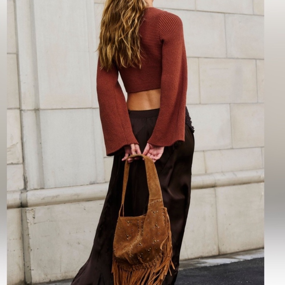 Free People Brown Riley Sweater Top - Picture 3 of 4